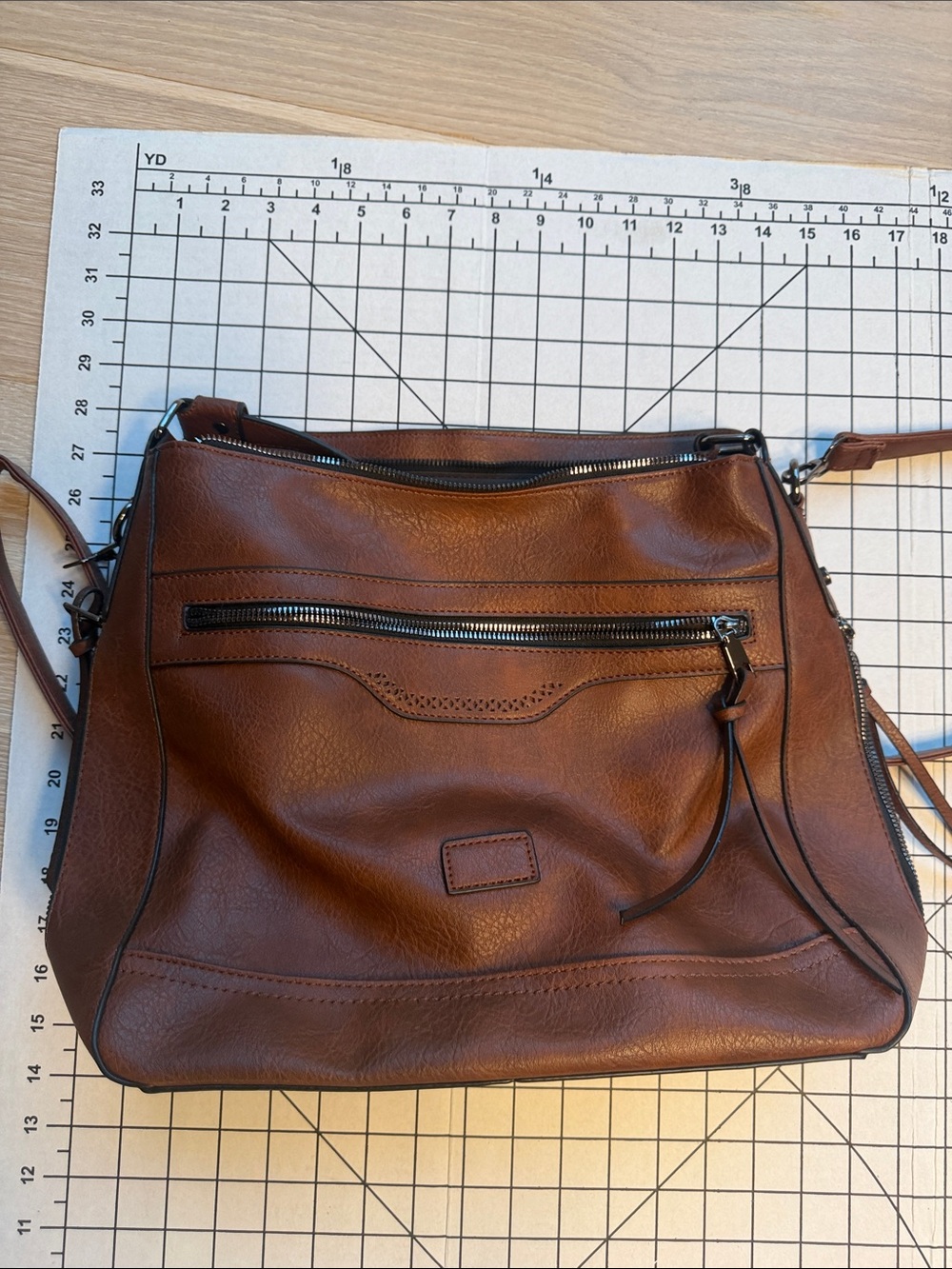 Brown Leather Crossbody Shoulder Bag